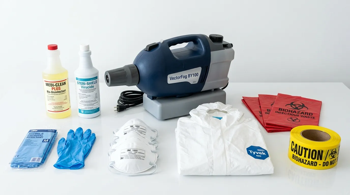 Professional biohazard remediation crew working in Oak Forest